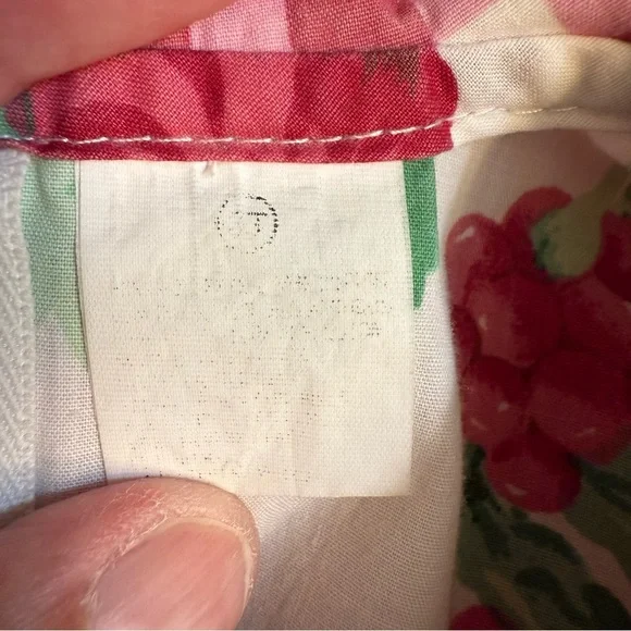 Little Precious Floral and Gingham Puff Sleeve Dress bows vintage size 3T girls - Picture 8 of 13